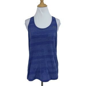 Under Armour Heat Gear Tank Top Women's Size S Blue Racerback Stretch Athletic